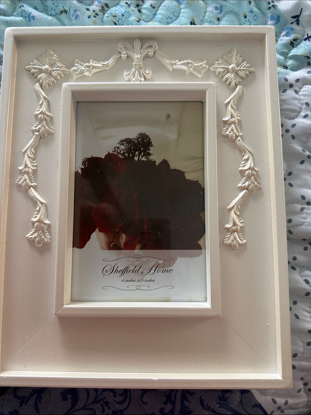 Sheffield Home Ivory Ornate Floral Picture Frame
